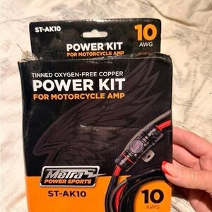 ST-AK10 10 AWG Power Kit for Motorcycle Amp - Black/Orange